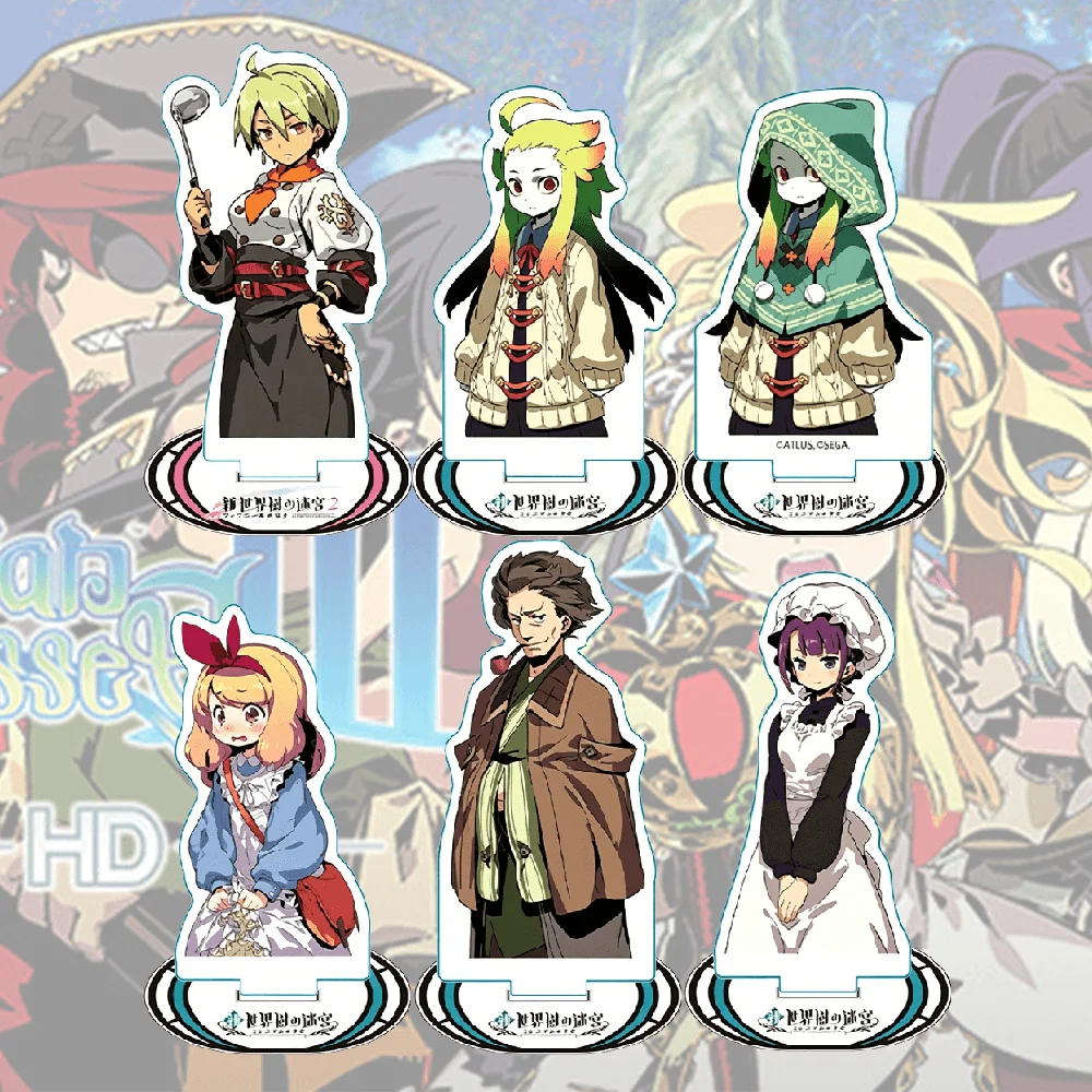 Etrian Odyssey 2 10cm Acrylic Stand Keychain chef outfit anime girl figure desk decor collectible gift for game fans and collect
