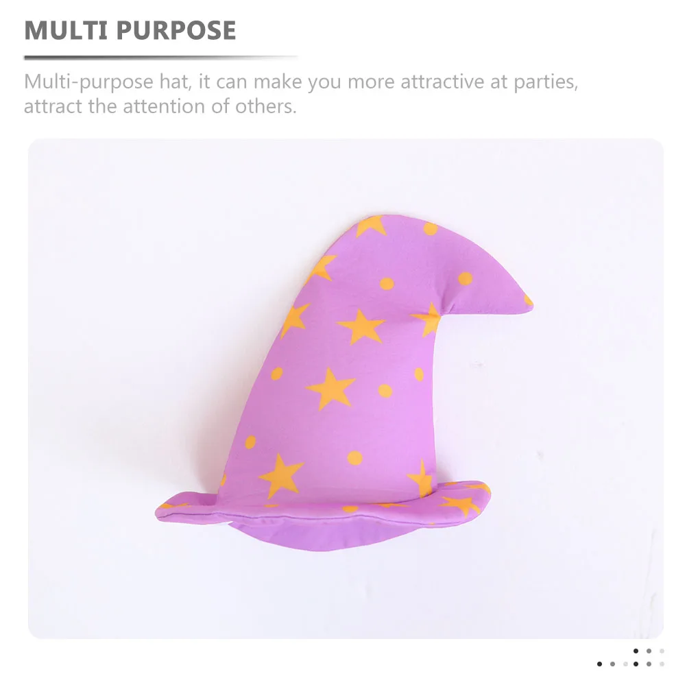 

Witch Hat Purple Felt Lightweight Halloween Cosplay Party Decoration Stylish Accessory Prop Photoshoot Performance