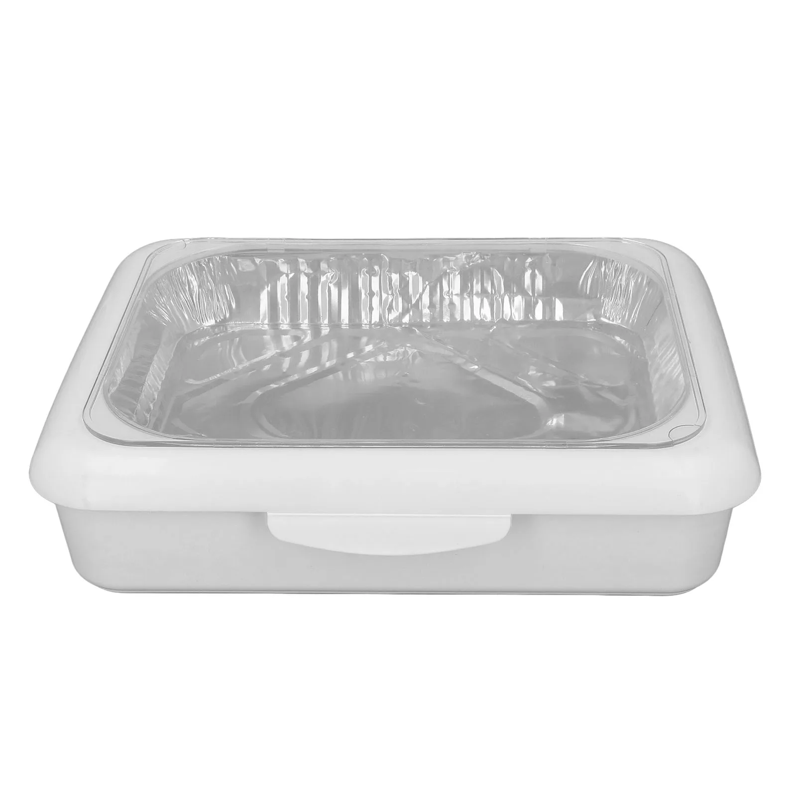 مجموعة حامل صينية الرقائق المعدنية العازلة خفيفة الوزن ومحمولة للطعام مع غطاء لحفلات التخييم والنزهات