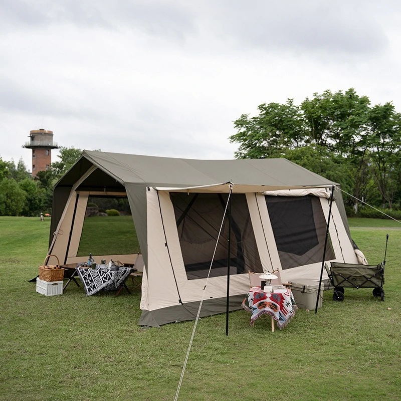 Factory Direct 2026 tent outdoor camping tent camp one room and one living room double layer thickened rainproof and windproof c