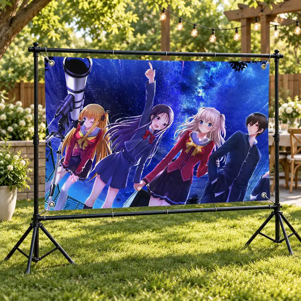 Charlotte Aesthetic Wall Tapestry Flag Printed Wall Hanging Living Room Party Outdoor Decor