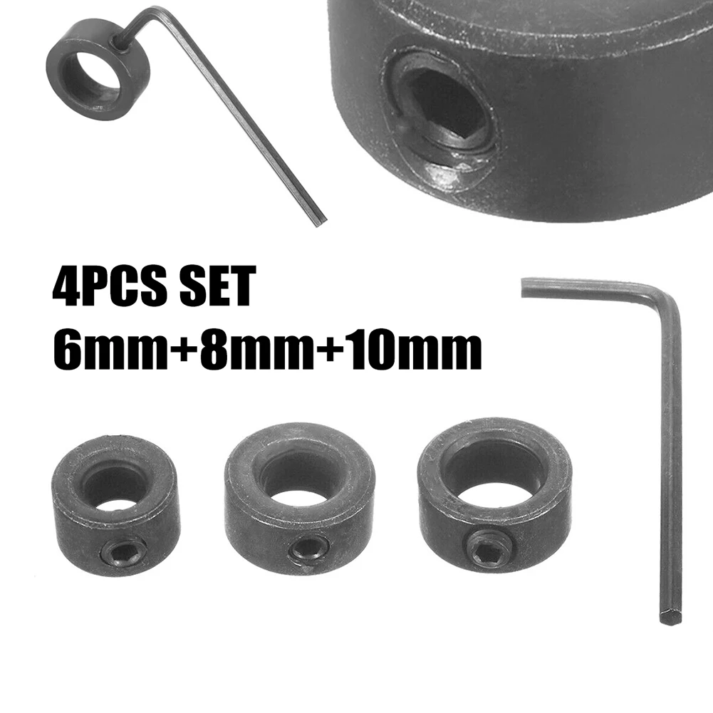 Stop Collar Drill Stop Collar 6 8 10mm HSS Material Limit Ring Locator Drill Bit Woodworking Drills Hand Tools