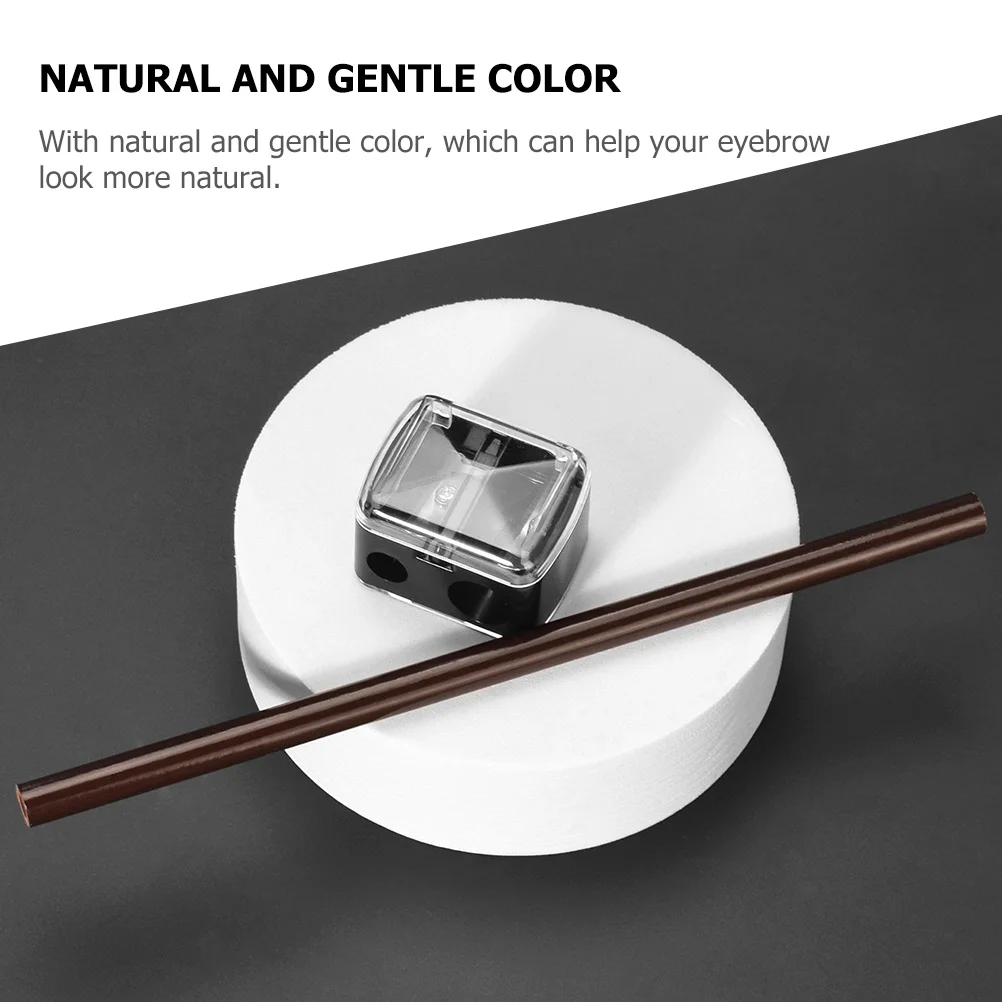 

1 set Waterproof Eyebrow Pencil With Sharpener Natural Wood Brow Pencil For Smudge Proof Supply Portable Eyebrow