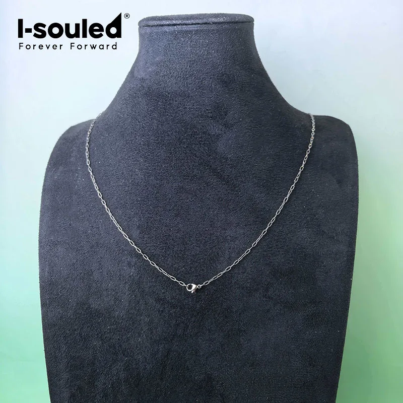 2.0mm pure titanium long cross chain necklace, lightweight, waterproof and rust free