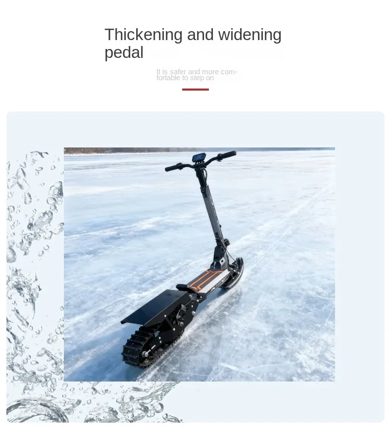 Foldable Track Sled Electric Scooter All Terrain Snow Vehicle For Outdoor Winter Adventure Off‑Road Travel Sport Transportation