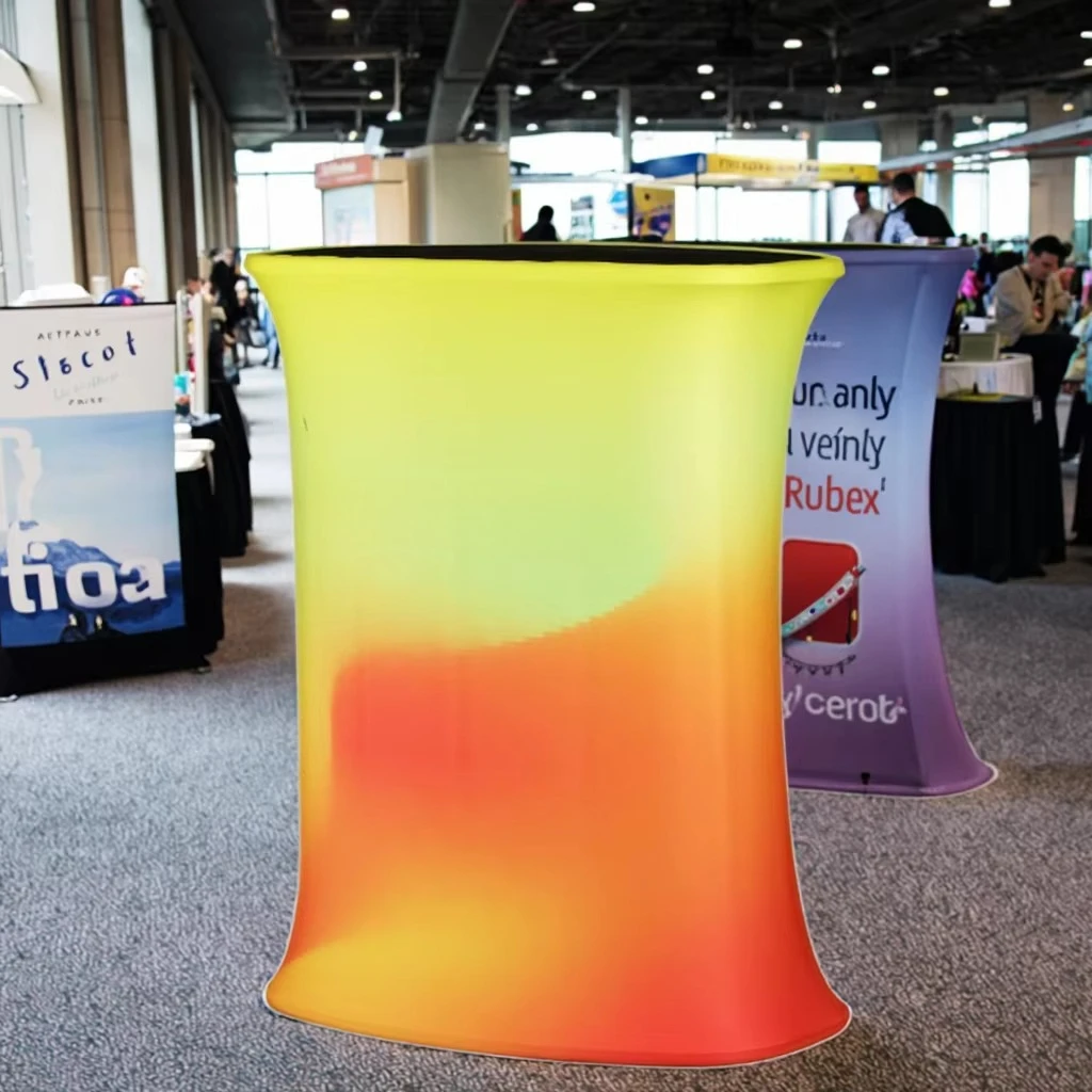 Trade Show Advertising Floor Standing Aluminum Tube Pop-up Stand Portable Reception Counter Promotional Table Counter