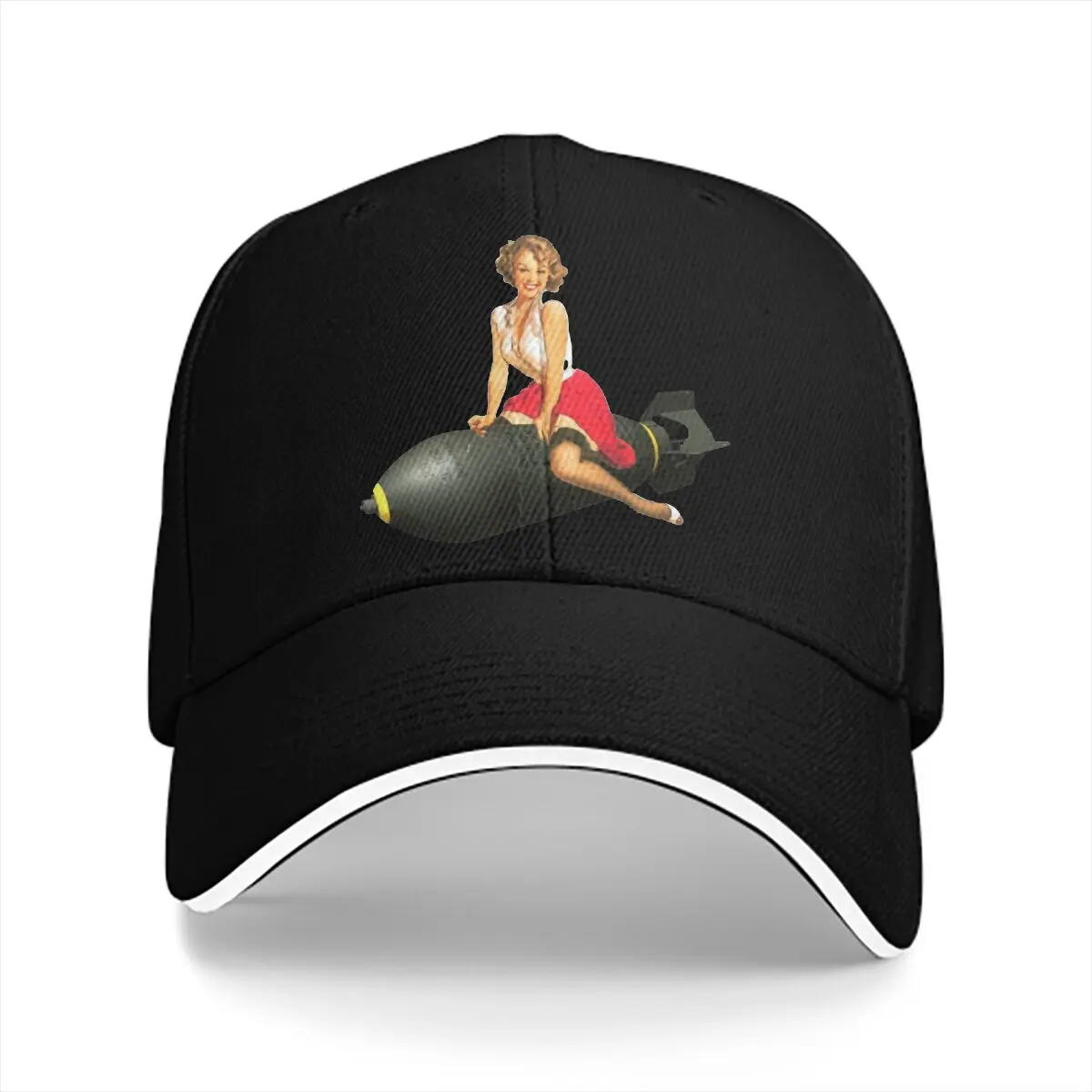 

Pure Color Dad Hats Pin Up Girl Bomber Lady Luck Casual Hat Sun Visor Caps Peaked Cap