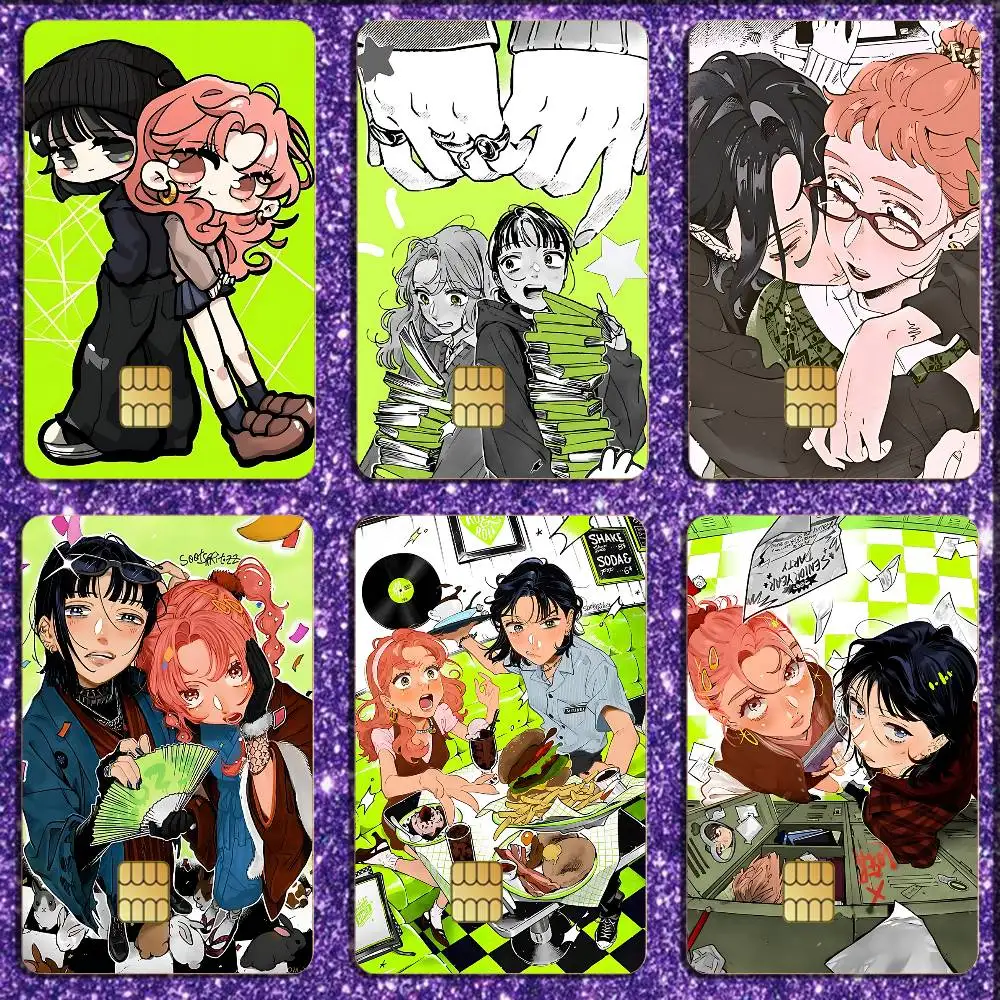 Mitsuki Koga Aya tgswiiwagaa Sticker Film Tape Skin for Credit Card Debit Card Cartoon Waterproof Stickers Small Chip