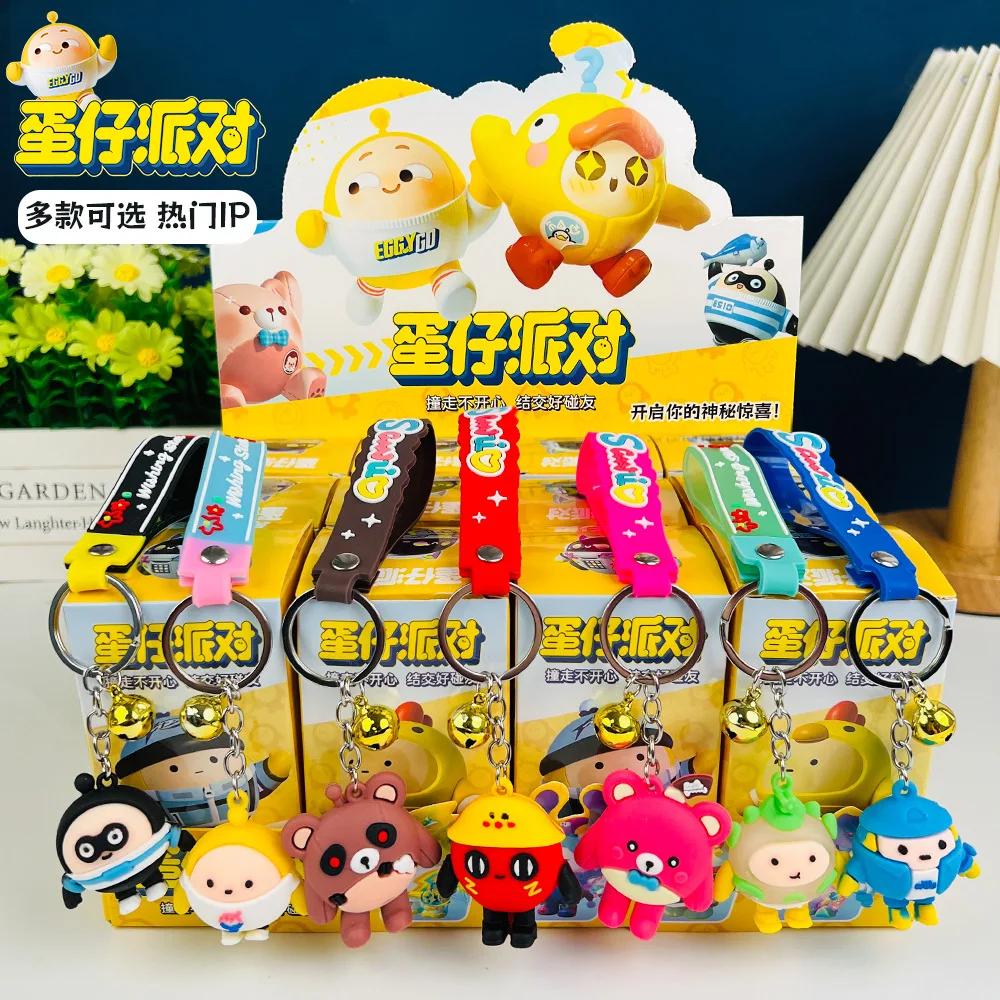 12pcs Eggy Party Game stessa figura Blind Box portachiavi ciondolo bambola Cartoon Anime giocattolo per bambini fatto a mano all\'ingrosso