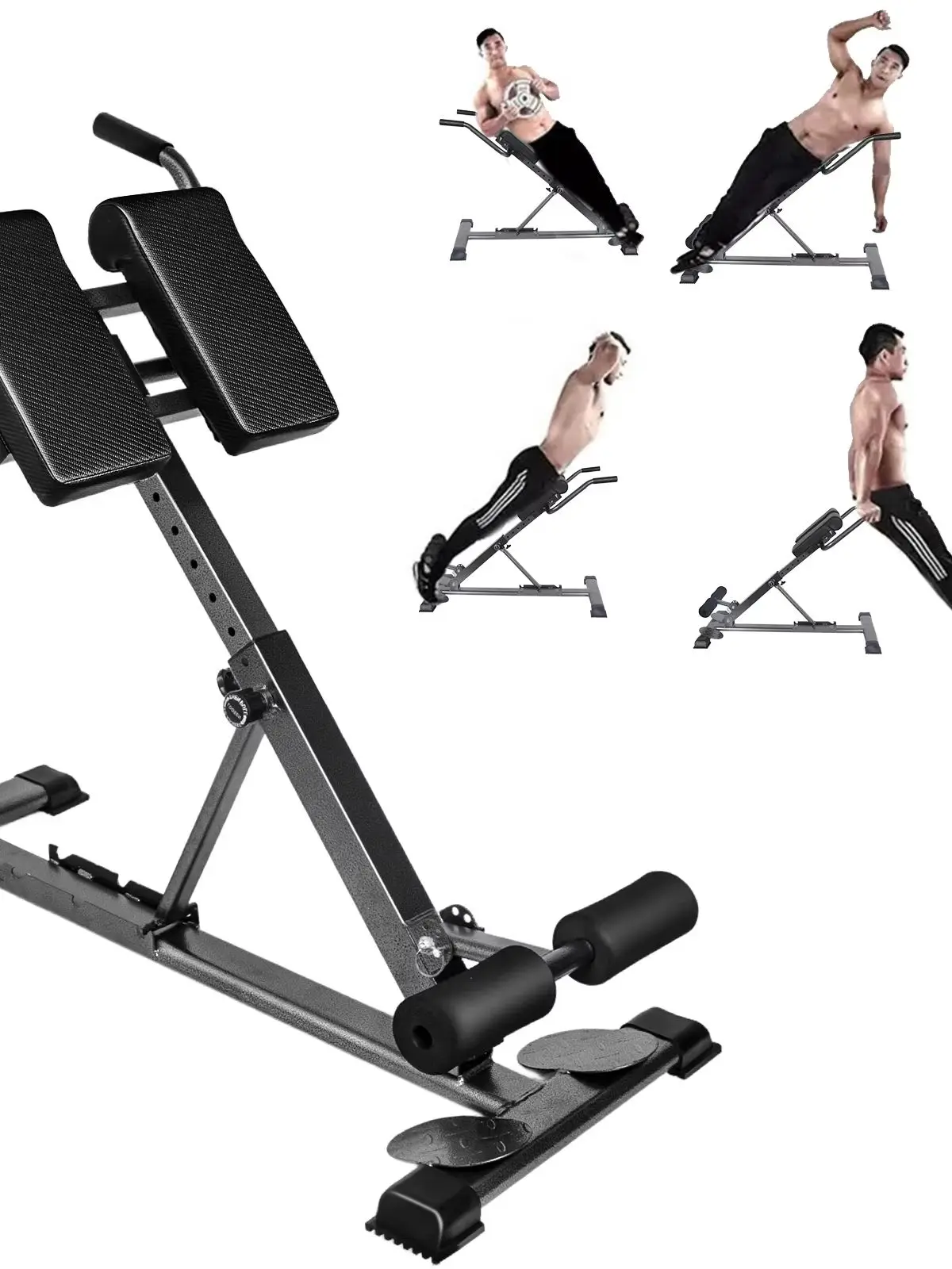 Rückenstrecker Rückentrainingsbank mit Verstellbarer Höhe und Neigungswinkel, Faltbares Fitnessgerät, Vielseitiges Trainingsgerät, Workout-Gewichtsbank