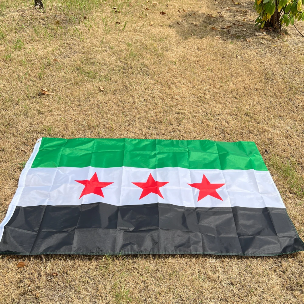 Syria Flag 60x90cm/90x150cm Flag Of Syria Revolution Hanging Polyester Home Decoration Flag Syrian Arab Republic