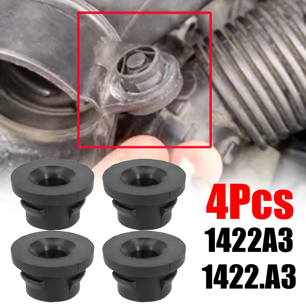 4Pc Car Air Filter Box Hood Insert Grommet Mount 1.6 HDI 1422A3 1422-A3 For CitroenC2 C3/C4 C5 22.5mm Rubber Air Cleaner Assembl