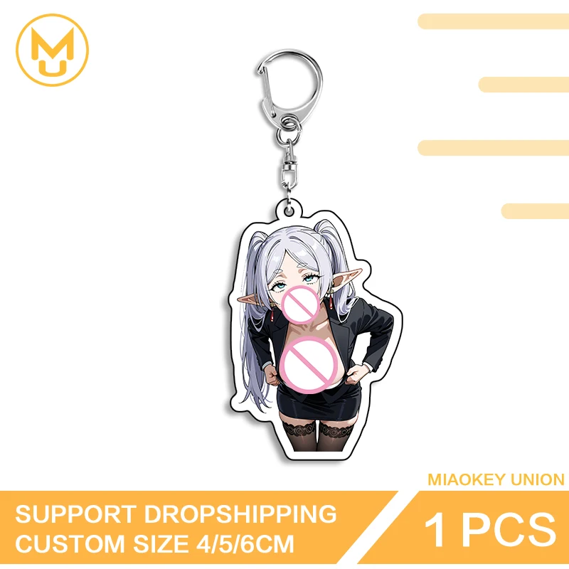 Frieren Lively Anime Figure Photo Exclusive Design Keychain Treasure Key Chain Innovative Unique Fashion Packbage Decorations