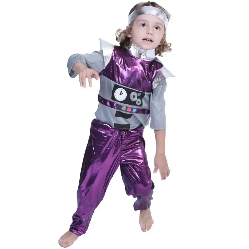 2024 Popular Purple Alien Stage Performance Costume Cute Robot Family Group Halloween Costume Anime New Cosplay