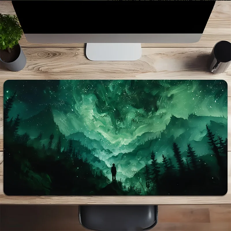 

Extra Large Green Extreme Day Mouse Pad Thick Washable Edge Locking Desk Mat for Gaming Office