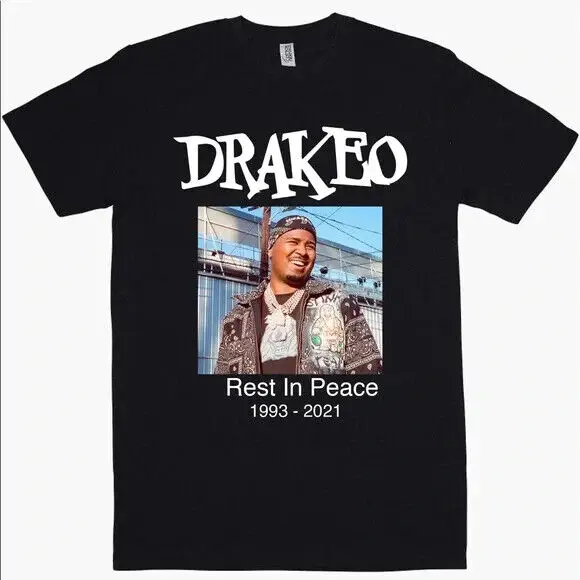 Drakeo ไม้บรรทัด Rest In Peace T เสื้อใหม่ S-5XL ใหม่ Hip Hop Fast Shipping!!! !