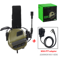 ARM NEXT F10 Electronic Tactical Headphones + PTT Adapter Shooting Protection Noise Canceling Headphones Tactical Protection