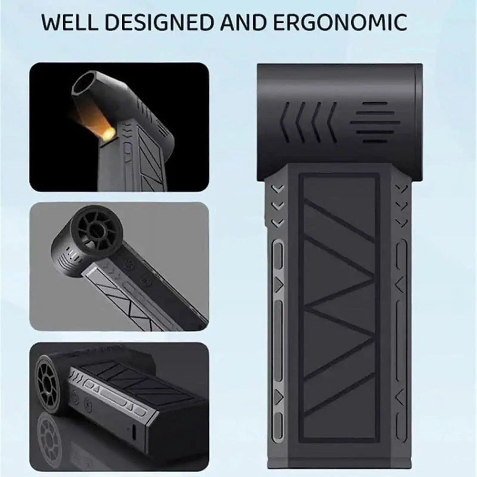 جديد توربو منفاخ صغير توربو منفاخ الثلج يده منفاخ الثلج يده سيارة صغيرة منفاخ الثلج مع أدوات تنظيف السيارات LED #4