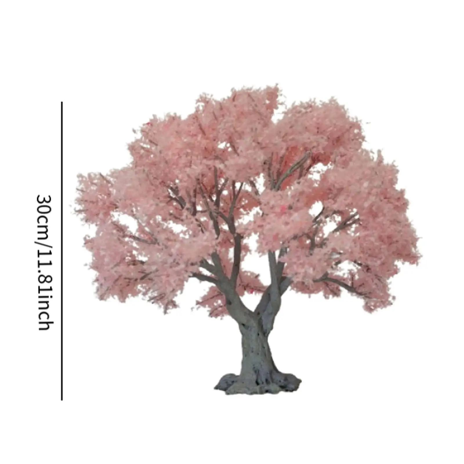 Eisenbahnlandschaft Mini Rosa Baum Miniatur Sandtisch DIY Modell Leichter Eisendraht Realistisch für künstlerisches Kunsthandwerk Ornament