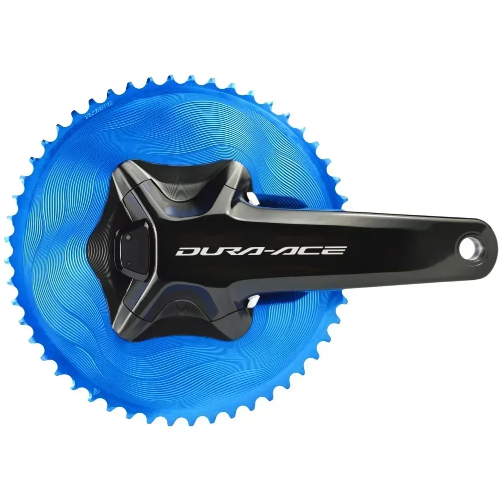 Alugear Chainrings Set 2x12speed Round for 110 BCD 4b Shimano Asymmetric with Aero Cover R9200 8100 7100 - 50/34 52/36 54/40