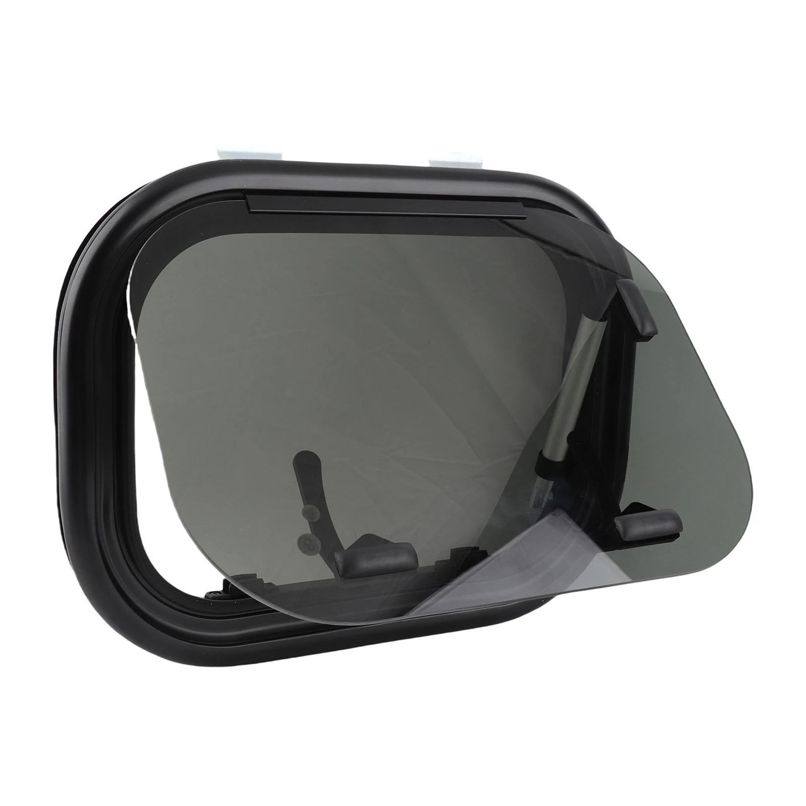 

16x12inch RV Push Out Window Tempered Glass UV Protection Opening Window with Mesh Sun Curtain for Caravans Campers Trailers