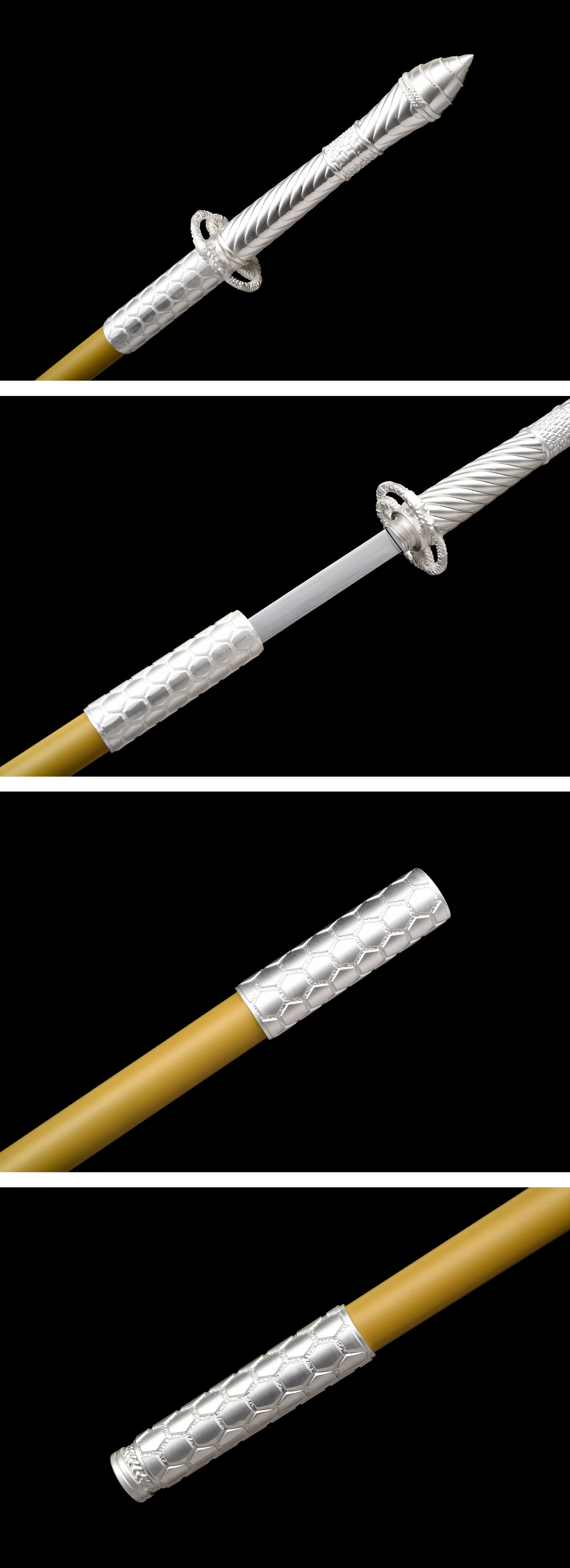 نسخة طبق الأصل وإعادة بناء العصور الوسطى الربيع الصلب الفضة القمر اليابانية سيف الساموراي أسلحة كاتانا الحادة كامل تانغ نينجا نايت