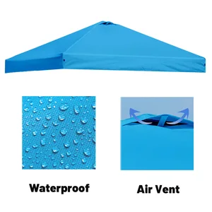 Canopy pop-up tent, top replacement with coverage, ventilation, waterproof, outer, garden, terrace, pavilion, para sol, 10x10 10 MAIN SALES CEILING SOCK - №4