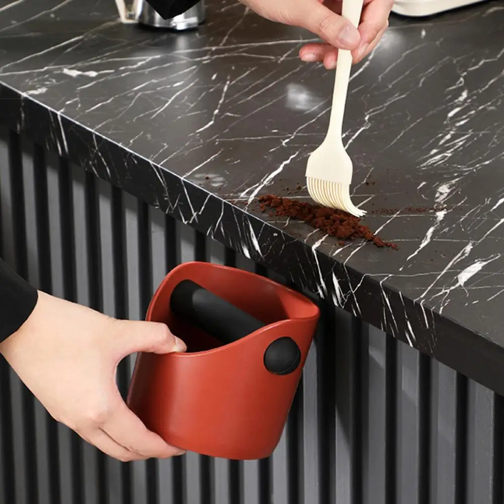 Coffee Grounds Powder Bucket Espresso Machine Handle Knock Box Container Organizer Slot Waste Dregs Recycling Bin