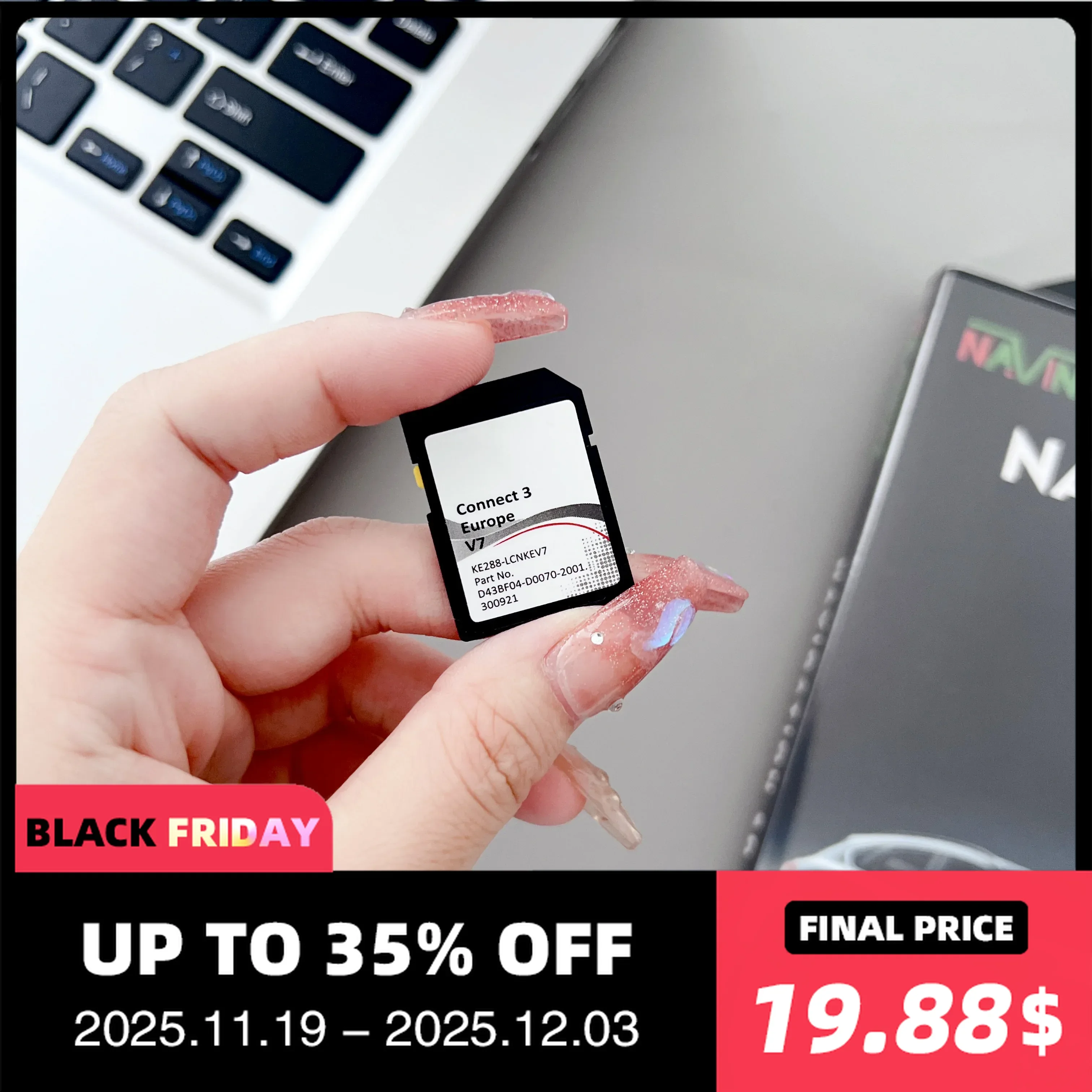 

Newest Connect 3 V7 for Nissan JUKE 2015 16GB Map Version Cover Germany Europe UK Sat Nav SD Europr Map Update