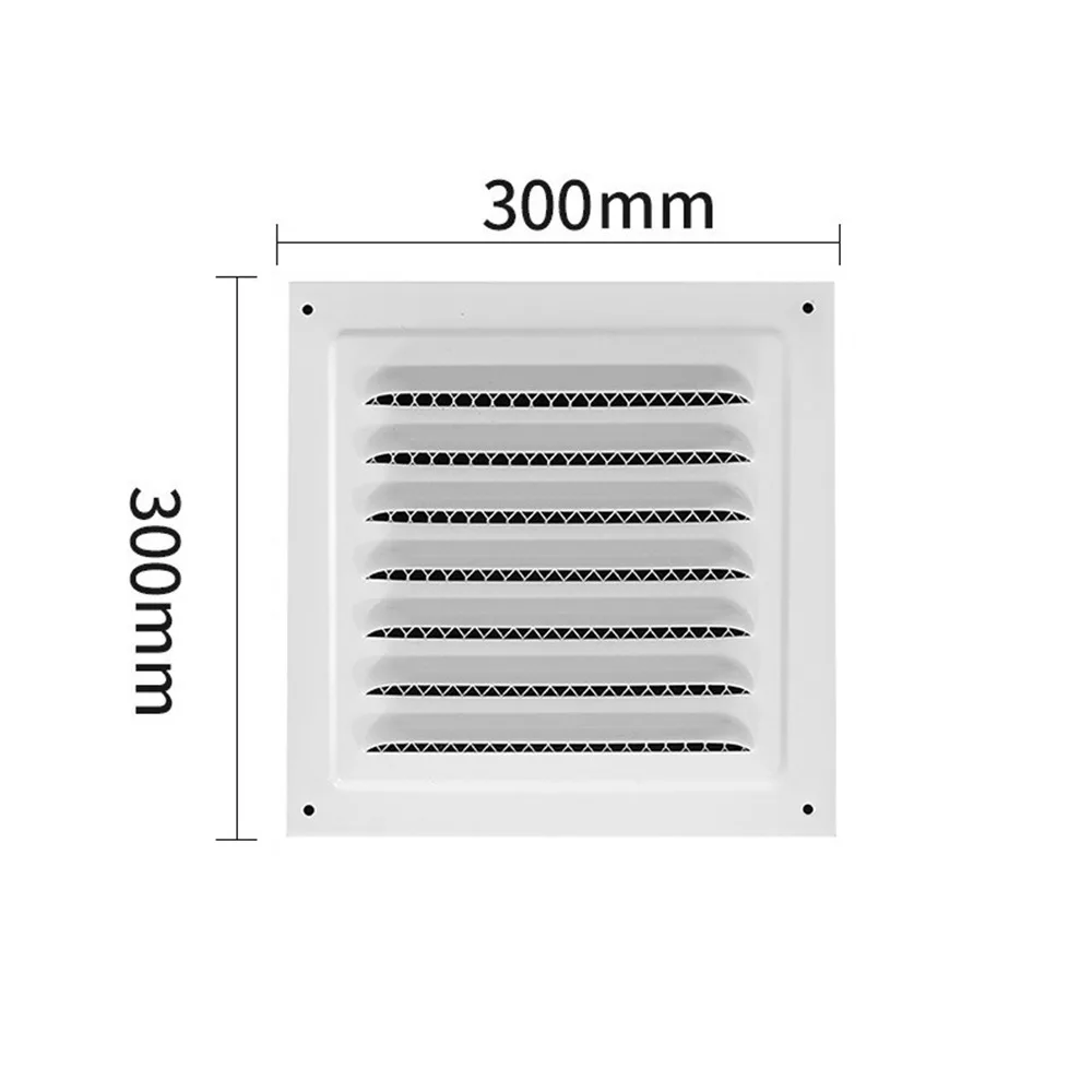Stainless Steel Metal Vent Cover Square Built-in Insect Screen Louver Air Vents Grille White Black Air Vents Cover