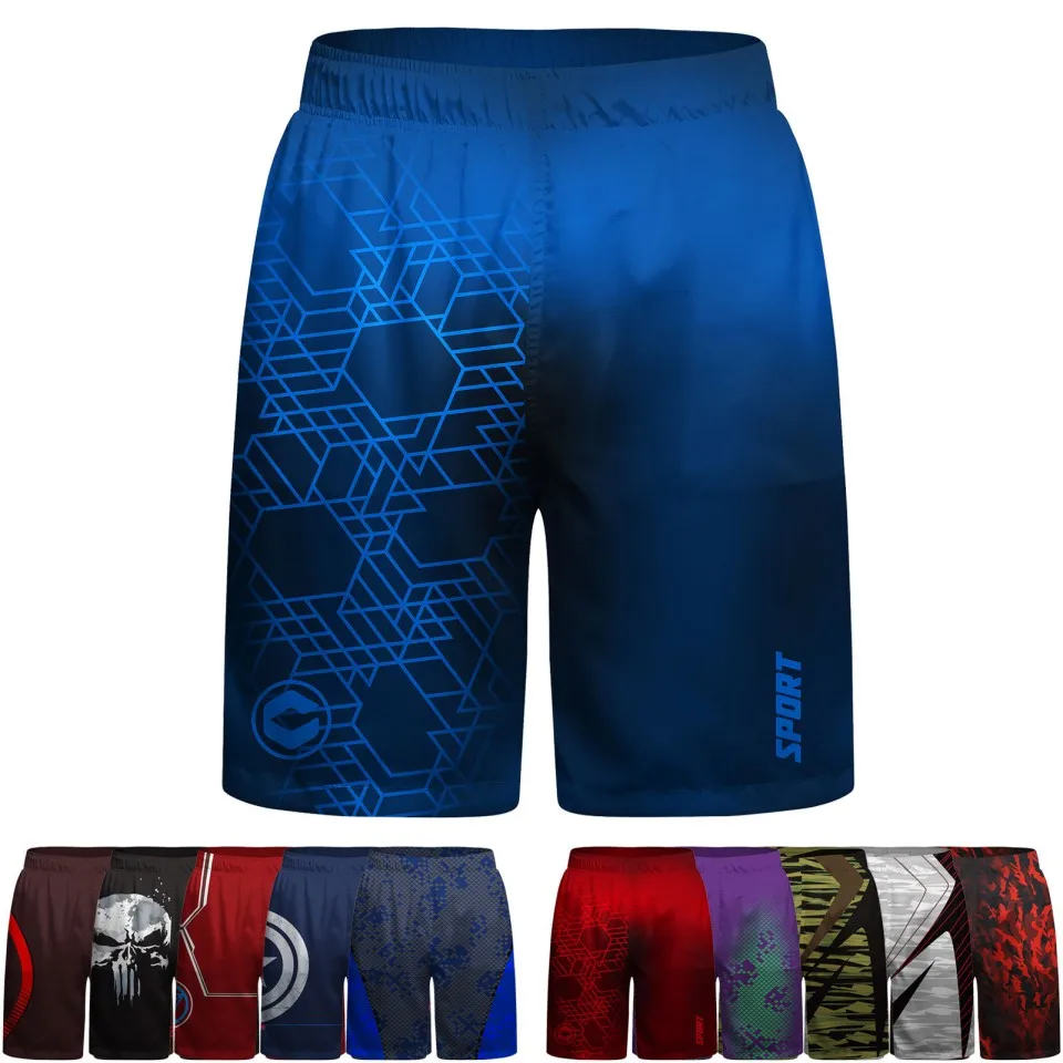 MMA BJJ Rashguards Boxing Shorts Clothing Muay Thai Wrestling Kickboxing Combat Short Pants For Men\'s Anti-Wrinkle Fitness Wear