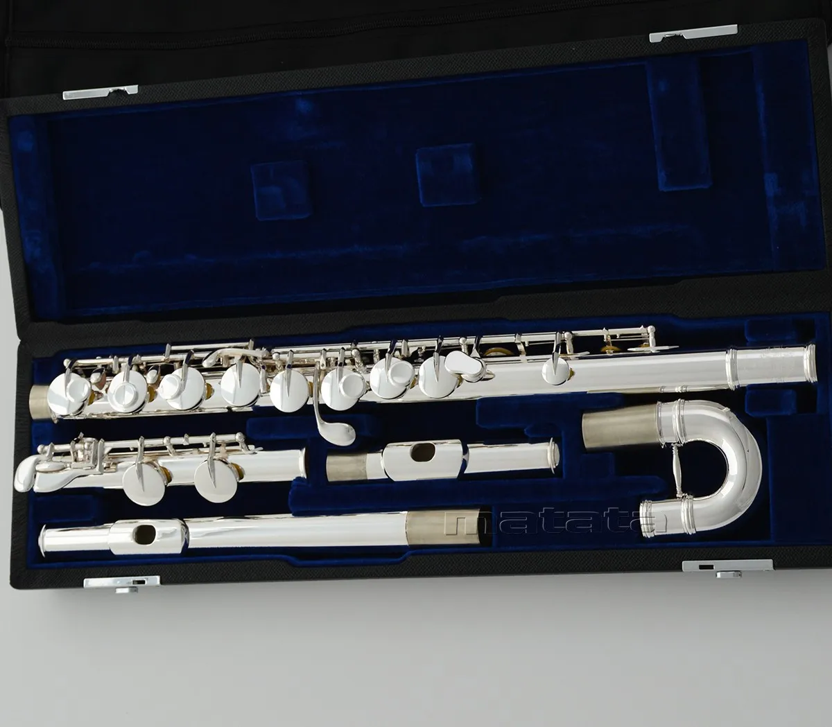 Fast Ship Silver Alto Flute G Tone With Straight curved headjoin 16 Closed Hole MTFL-501