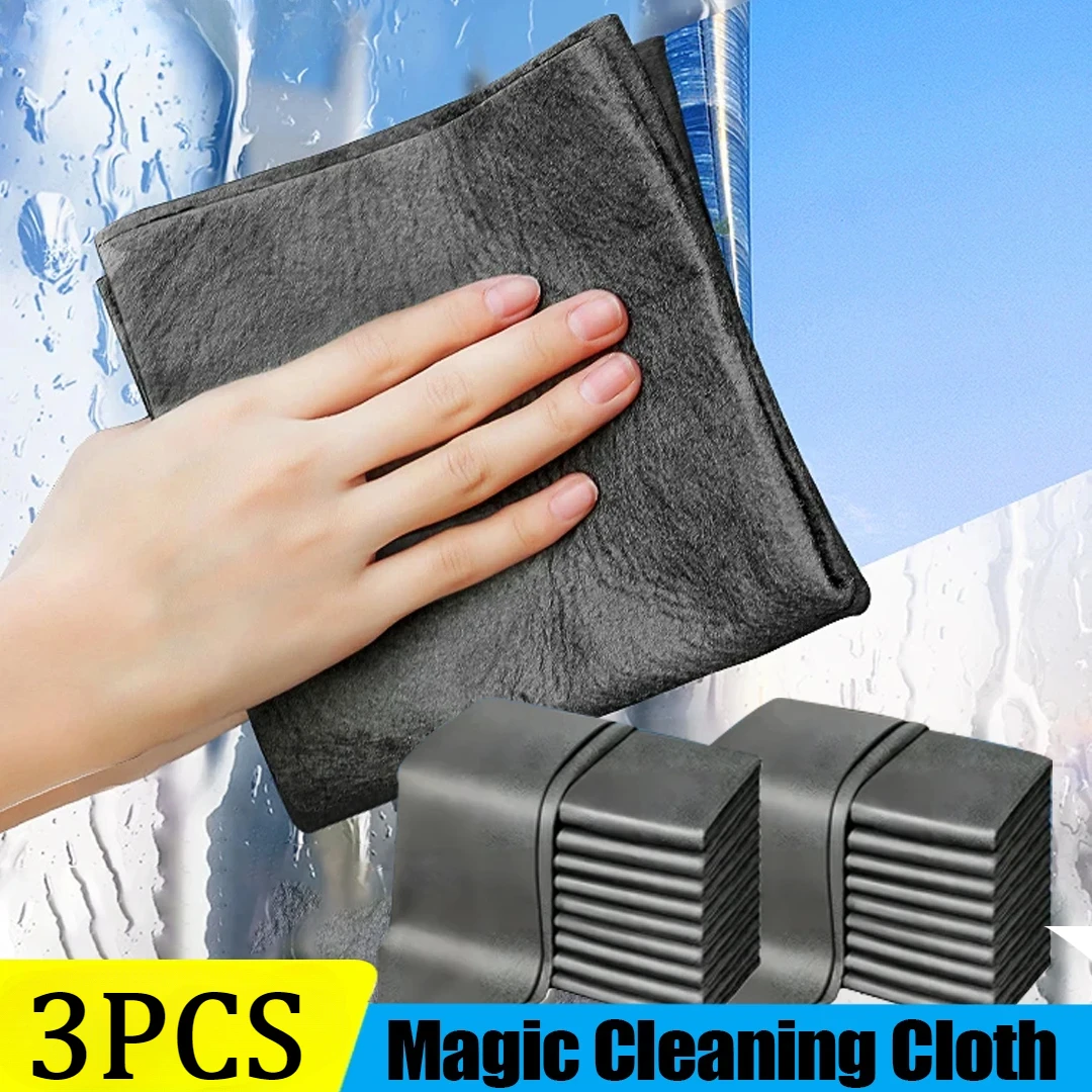 

3PCS Magic Cleaning Cloths Reusable Microfiber Washing Rags Microfiber Glass Clean Towel Washable Lint-free Cleaning Rags