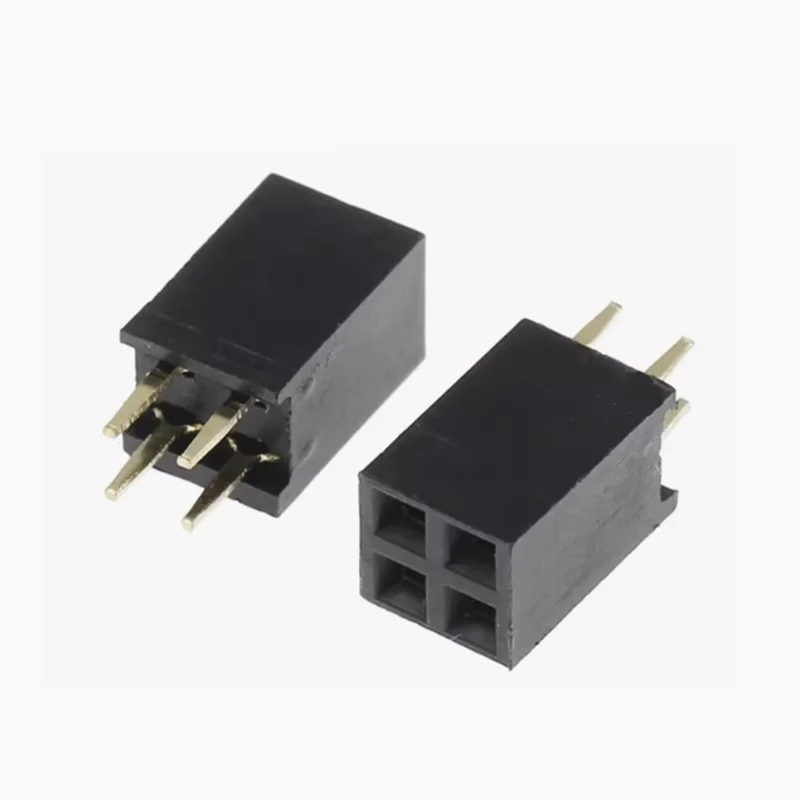 10Pcs 2.54mm 2x2/3/4/5/6/8/10/12/16/20/40 Pin Stright Female Double Row Pin Header Strip PCB Connector