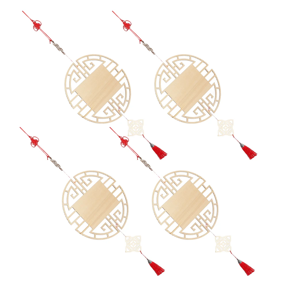 

4pcs Ancient Style Hanging Ornaments Classroom Wall DIY Craft Projects Chinese New Year Decor Durable Materials Festival