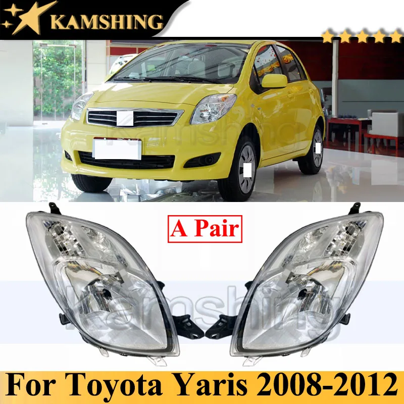 

Комплект галогенных фар Kamshing (пара) для переднего бампера Toyota Yaris 2008-2012, включая указатели поворота