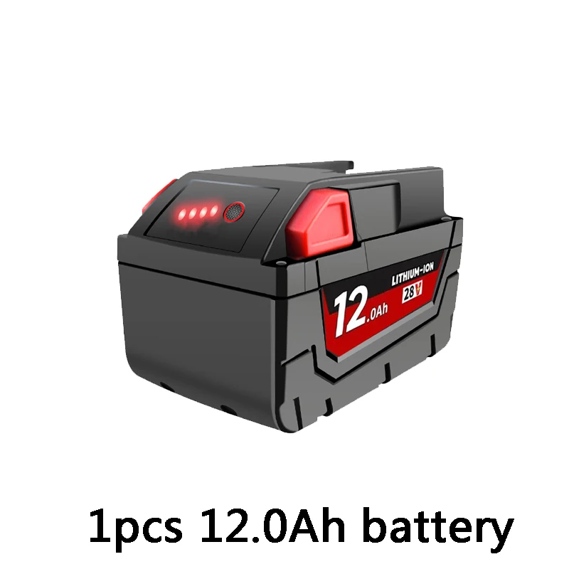 28V 12.0Ah M28 batterijvervanger voor Milwaukee gereedschapsbatterijen. Werkt met ALLE Milwaukee M28 en V28 accu-gereedschappen.