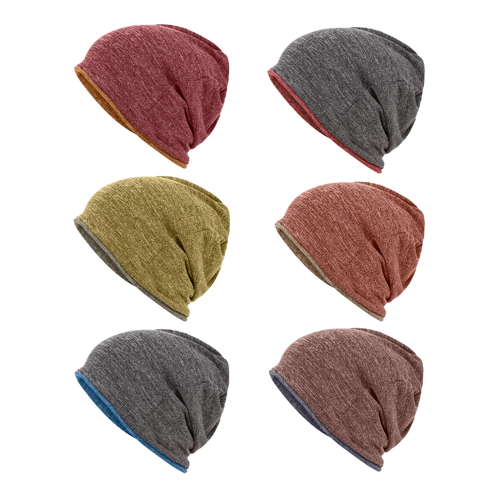 AliExpress WRELS Warm Knit Hat Double-Sided Fordable Winter Warm Hat Breathable Beanies Hats Windproof Soft Cycling Hiking Ski Sports Cap
