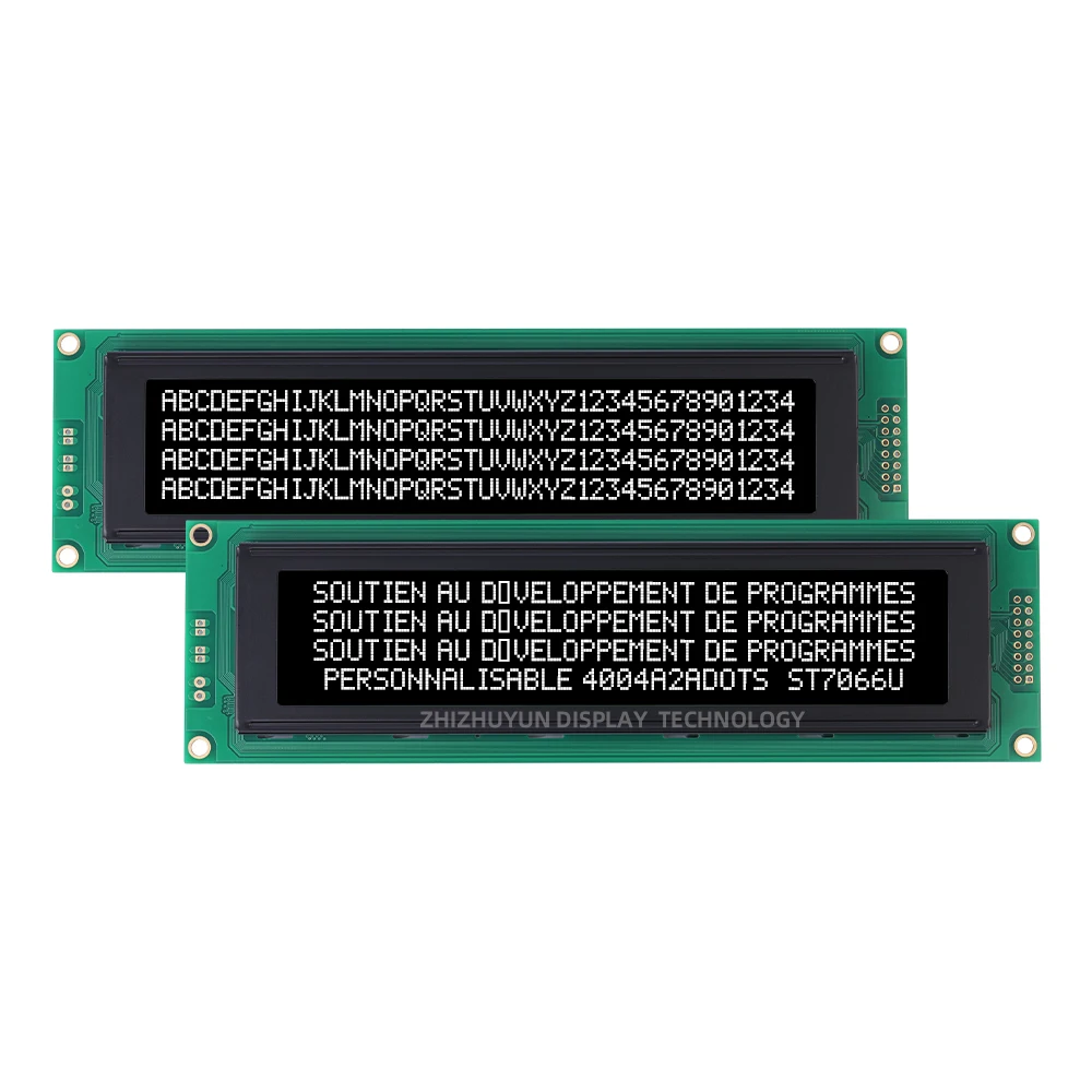 4004A2 EUROPEAN Character LCD Module Display Screen BTN Black Film Purple LED Backlight ST7066U Controller