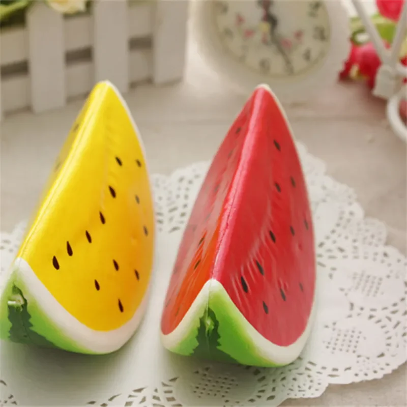 

New 2 Styles Squishys Jumbo Watermelon 14cm Slow Rising Fruit Collection Gift Decor Toy For Children