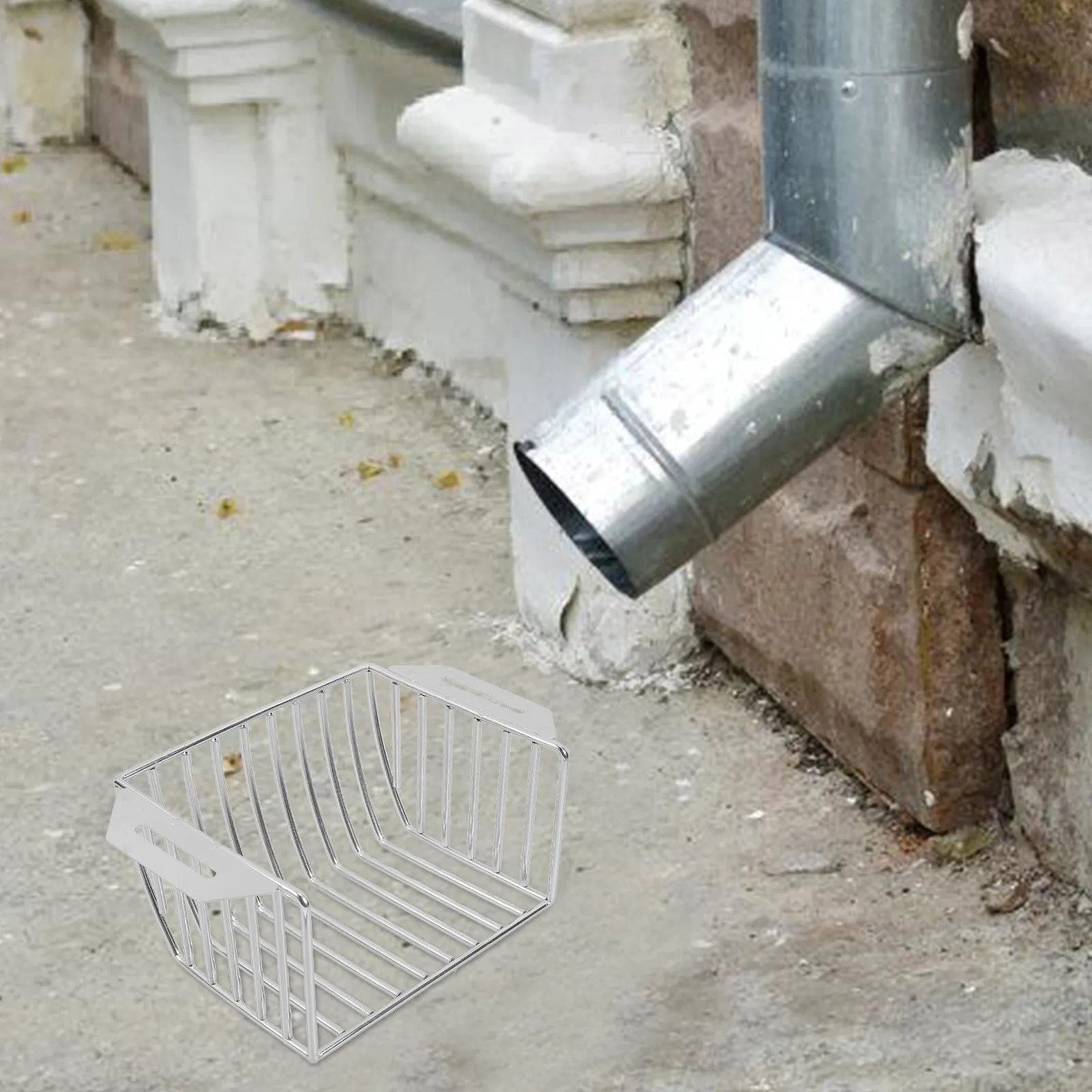 

Stainless Steel Drain Filter Cover for Clogged Prevention Leaves Debris Protection Side Balcony Corner Roof Floor Drains Gutter