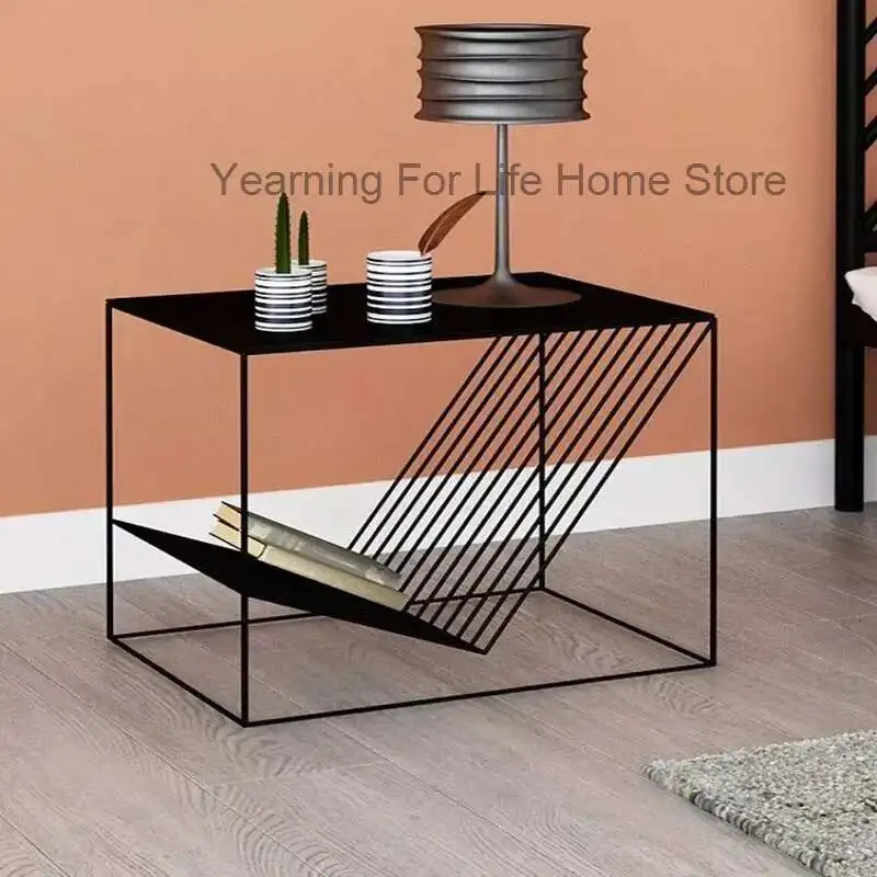 

Modular Luxury Post-modern Side Few Simple Metal Side Cabinet Nordic Style Ins Net Red Iron Bedroom Muebles Salon Furniture