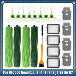 Compatibile per iRobot Roomba i3, i3 +, i4, i6, i6 +, i7, i7 +, i8, i8 +, E5, E6, E7, sacchetto della polvere del filtro della spazzola laterale principale dei pezzi di ricambio j6 +