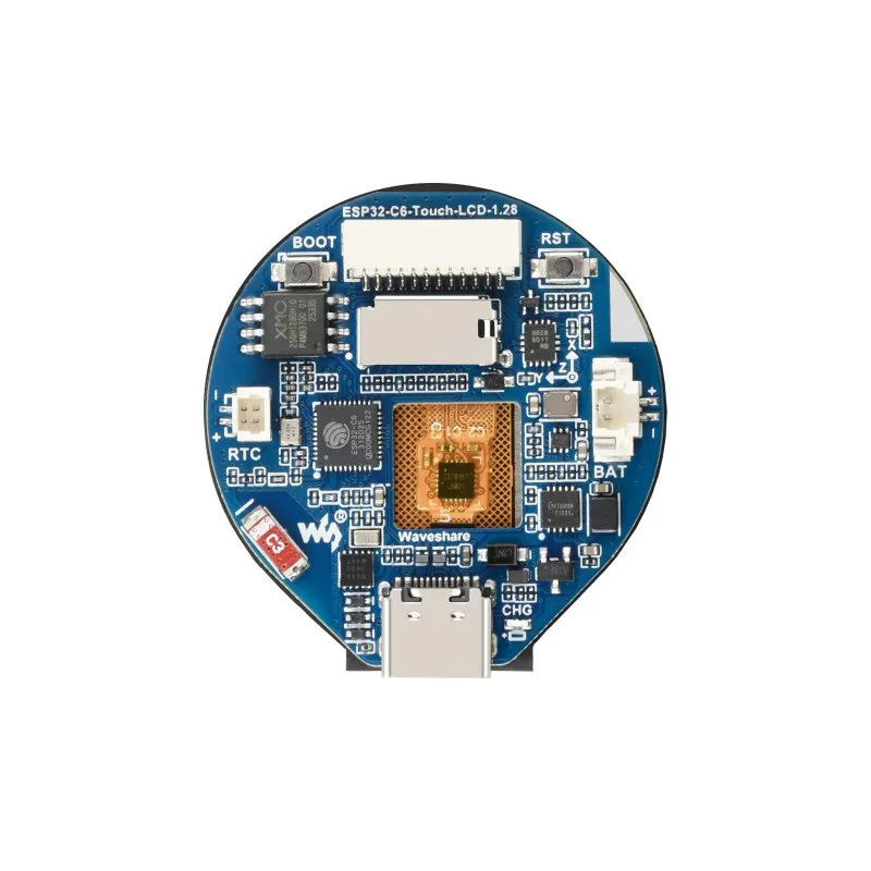 Waveshare ESP32-C6 1.28inch Touch LCD Display Development Board,240×240 resolution,65K color,Supports 2.4GHz Wi-Fi 6 Bluetooth 5
