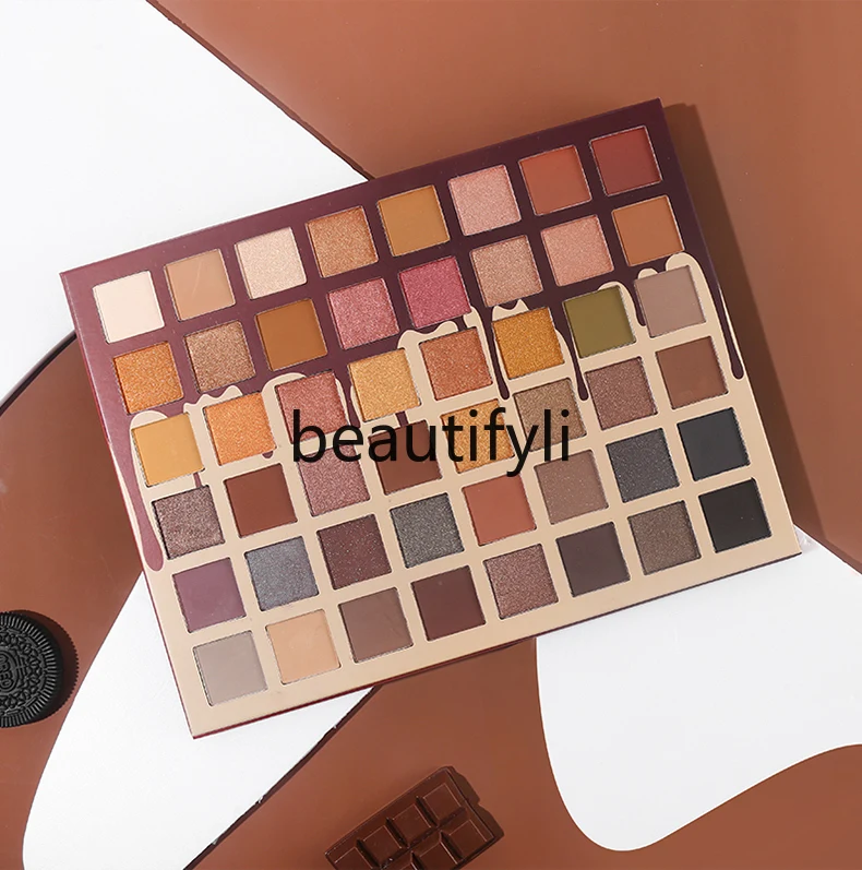 

Caramel eyeshadow disc 48 colors cement gray milk tea brown chocolate earth color European and American makeup