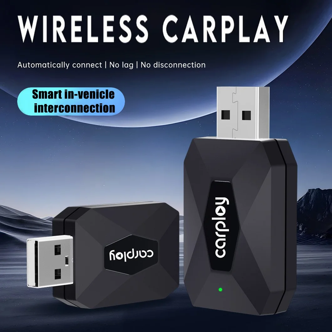 

New Super Mini Carplay AI Box Wired to Wireless CarPlay/Android Auto 2-in-1 Box for 99% OEM Wired CarPlay Auto Connection