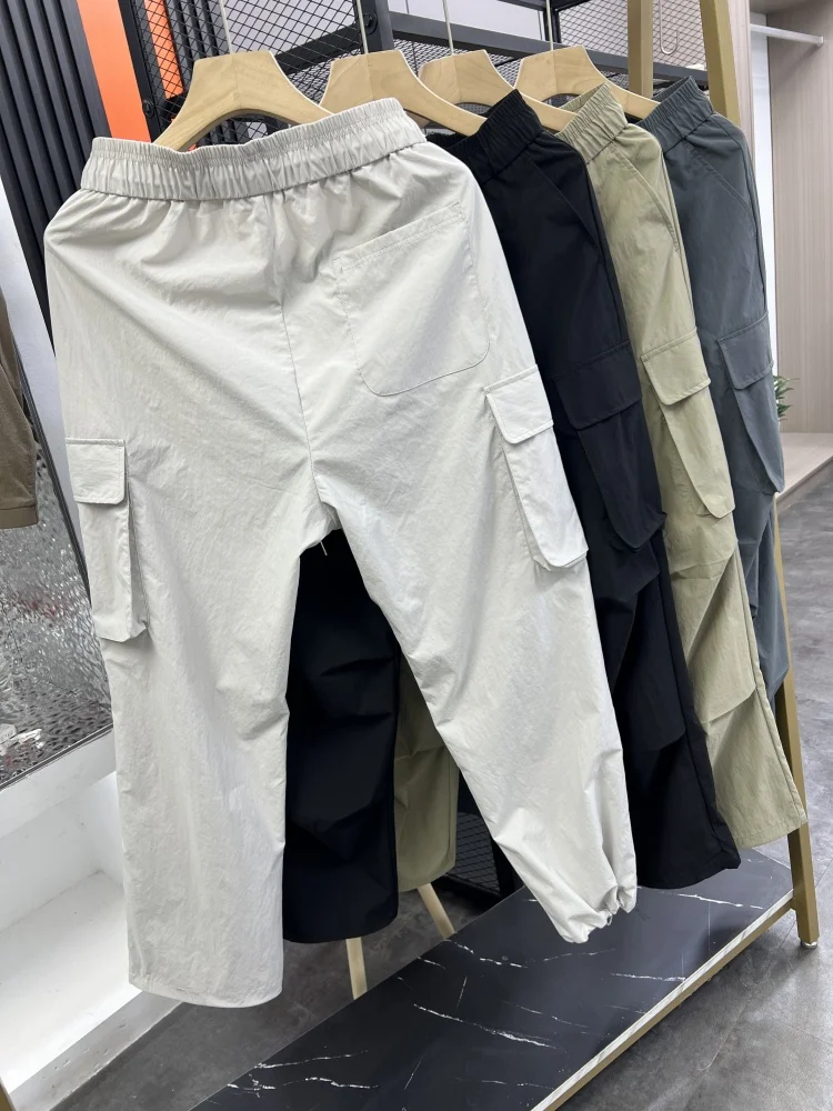 Celana Kasual Pria Urban Faion Street Sle, Model Longgar, Potongan Lurus, Tipis, untuk Musim Semi dan Musim Panas, Cocok untuk Aktivitas Luar Ruangan dan Kerja