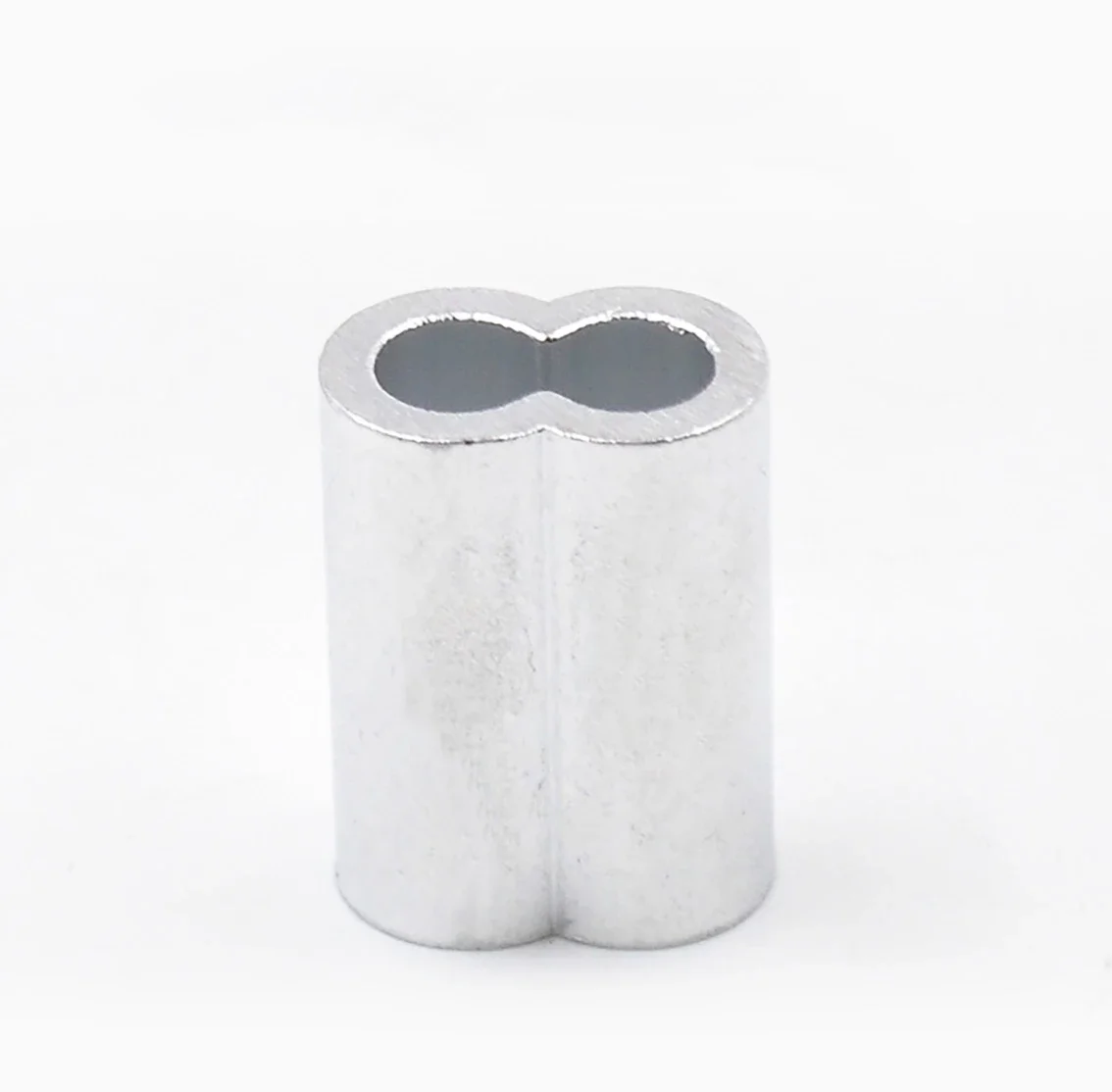 Boucle de sertissage de boîtier en aluminium M1 M1.2-M12, Clip de fixation de câble métallique, virole à Double trou en forme de 8, veste de mandrin en acier à sertir