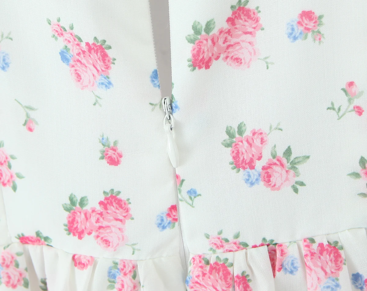 Sexy White Floral Print Bow V neck Tank Dress Women Lacing up Back Slim Low Waist Party Skater Short Dresses Sling Robe Vestido