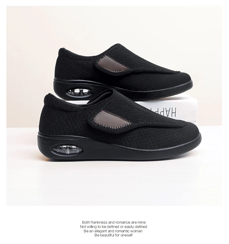 Damen-Sneaker, orthopädisch, für breite Füße, geschwollene Füße, lässige Damenschuhe, Einstellung der großen Zehen, weich, bequem, Diabetiker-Schuhe für Herren – Detail 13